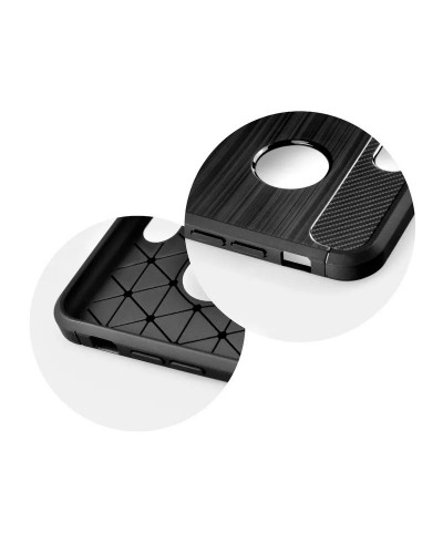 Husă Antișoc iPhone X Forcell Carbon Negru