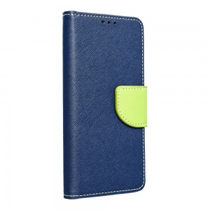 Husă Samsung Galaxy A14 Fancy Book Tip Carte cu Magnet și 2 Sloturi Card + Buzunar - Albastru