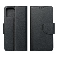 Husă Motorola Moto G55 Fancy Book Tip Carte cu Magnet și 2 Sloturi Card + Buzunar - Negru