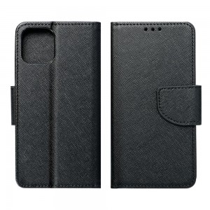 Husă Motorola Moto G55 Fancy Book Tip Carte cu Magnet și 2 Sloturi Card + Buzunar - Negru