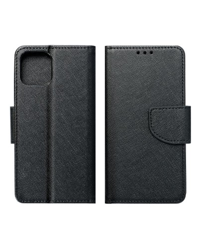 Husă Samsung Galaxy S24 Plus Fancy Book Tip Carte cu Magnet și 2 Sloturi Card + Buzunar - Negru