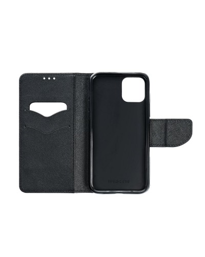 Husă Samsung Galaxy S24 Plus Fancy Book Tip Carte cu Magnet și 2 Sloturi Card + Buzunar - Negru
