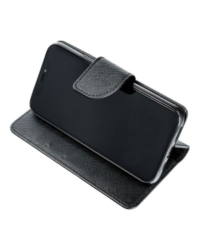 Husă Samsung Galaxy S24 Plus Fancy Book Tip Carte cu Magnet și 2 Sloturi Card + Buzunar - Negru