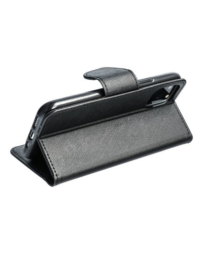 Husă Samsung Galaxy S24 Plus Fancy Book Tip Carte cu Magnet și 2 Sloturi Card + Buzunar - Negru