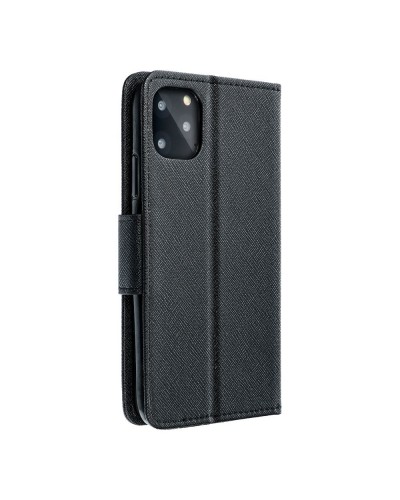 Husă Samsung Galaxy S24 Plus Fancy Book Tip Carte cu Magnet și 2 Sloturi Card + Buzunar - Negru