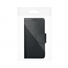 Husă iPhone 14 Pro Fancy Book Tip Carte cu Magnet și 2 Sloturi Card + Buzunar - Negru