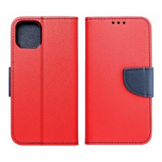 Husă Motorola Moto G75 Fancy Book Tip Carte cu Magnet și 2 Sloturi Card + Buzunar - Roșu