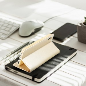 Husă Samsung Galaxy M31s Magnet Case tip carte, Gold