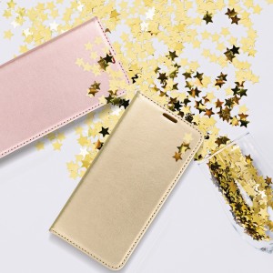 Husă Samsung Galaxy M31s Magnet Case tip carte, Gold