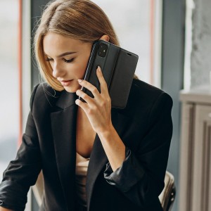 Husă Xiaomi Redmi Note 9T 5G Flip Cover tip carte, Negru