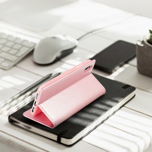 Husă Samsung Galaxy S20 Ultra Magnet Case tip carte, Rose gold