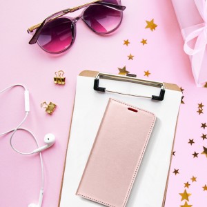 Husă Samsung Galaxy S20 Plus Magnet Case tip carte, Rose gold