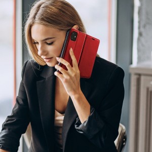 Husă Samsung Galaxy M31s Magnet Case tip carte, Rosu