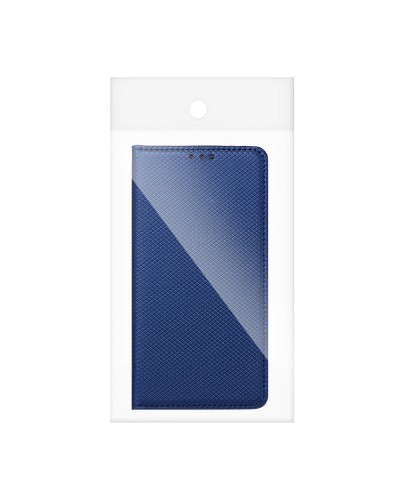 Husă Motorola G100 Smart Book Case tip carte, Albastru