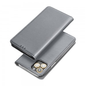 Husă Samsung Galaxy S5 Smart Book Case tip carte, Gri
