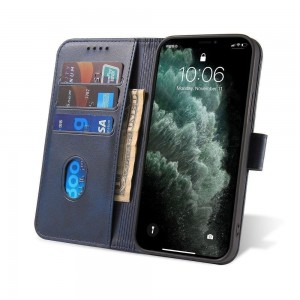 Husa tip carte Samsung Galaxy S21 FE MANGUSTA Smart Magnet Book, piele ecologica - Albastru