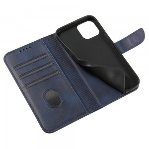 Husa tip carte Samsung Galaxy S21 FE MANGUSTA Smart Magnet Book, piele ecologica - Albastru