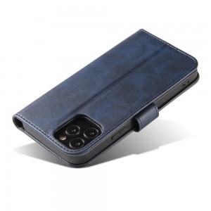 Husa tip carte Samsung Galaxy S21 FE MANGUSTA Smart Magnet Book, piele ecologica - Albastru