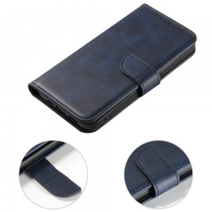 Husa tip carte Samsung Galaxy S21 FE MANGUSTA Smart Magnet Book, piele ecologica - Albastru