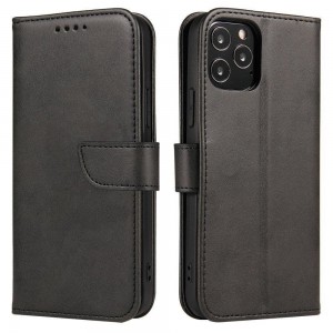 Husa tip carte Honor 90 Pro MANGUSTA Smart Magnet Book cu inchidere magnetica, piele ecologica - Negru