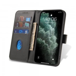 Husa tip carte Honor 90 MANGUSTA Smart Magnet Book cu inchidere magnetica, piele ecologica - Negru