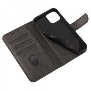 Husa tip carte Honor 90 MANGUSTA Smart Magnet Book cu inchidere magnetica, piele ecologica - Negru