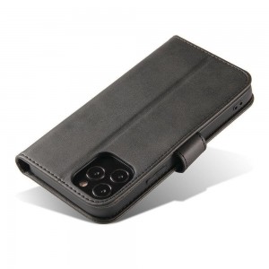 Husa tip carte Honor 90 MANGUSTA Smart Magnet Book cu inchidere magnetica, piele ecologica - Negru