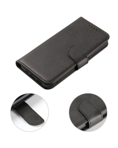 Husa tip carte Samsung Galaxy M53 5G MANGUSTA Smart Magnet Book, piele ecologica - Negru