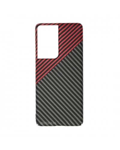 Husă Samsung Galaxy S21 Ultra LUXO Kevlar Red & Grey
