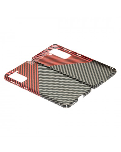Husă Samsung Galaxy S21 LUXO Kevlar Red & Grey