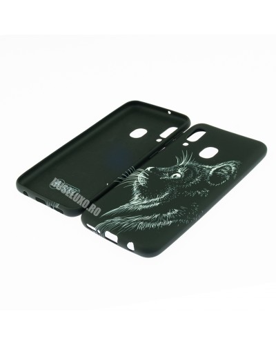 Husă Samsung Galaxy A20e LUXO TPU Black Cat