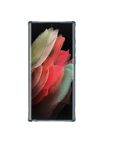 Husă Samsung Galaxy S22 Ultra Nillkin Nature TPU Pro Transparentă, ramă albastră