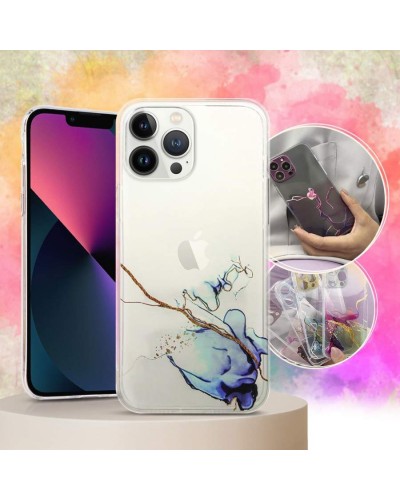 Husă Samsung Galaxy A13 5G / A04s Marble Clear Case TPU Design Blue