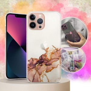 Husă Samsung Galaxy A13 5G / A04s Marble Clear Case TPU Design Brown