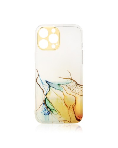 Husă Samsung Galaxy A13 5G / A04s Marble Clear Case TPU Design Orange