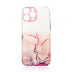 Husă Samsung Galaxy A13 5G / A04s Marble Clear Case TPU Design Pink
