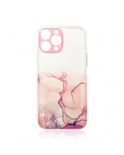 Husă Samsung Galaxy A13 5G / A04s Marble Clear Case TPU Design Pink