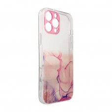 Husă Samsung Galaxy A13 5G / A04s Marble Clear Case TPU Design Pink