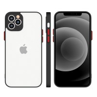 Husă Samsung Galaxy A22 4G Milky Case TPU Mat Semi-Transparent, Anti-Amprentă - Negru