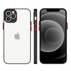 Husă Samsung Galaxy A22 4G Milky Case TPU Mat Semi-Transparent, Anti-Amprentă - Negru