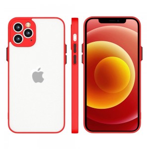 Husă Samsung Galaxy A22 4G Milky Case TPU Mat Semi-Transparent, Anti-Amprentă - Roșu