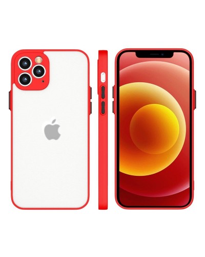 Husă Samsung Galaxy A22 4G Milky Case TPU Mat Semi-Transparent, Anti-Amprentă - Roșu