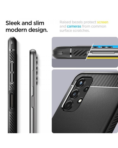 Husa Antisoc Samsung Galaxy A13 4G SPIGEN Rugged Armor - Negru