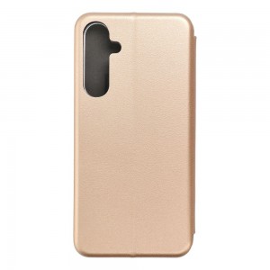 Husă Samsung Galaxy A35 Elegance Book Piele Premium Tip Carte cu Slot Card - Auriu