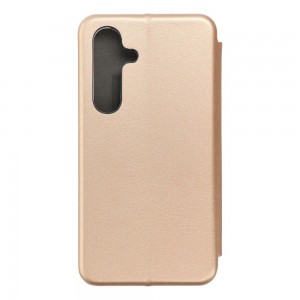 Husă Samsung Galaxy S24 Elegance Book Piele Premium Tip Carte cu Slot Card - Auriu