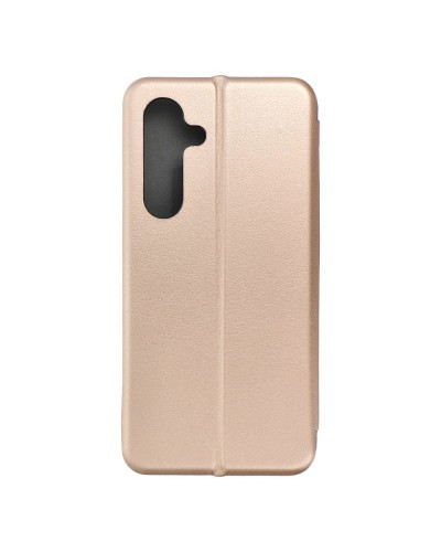 Husă Samsung Galaxy S24 FE Elegance Book Piele Premium Tip Carte cu Slot Card - Auriu