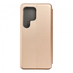 Husă Samsung Galaxy S24 Ultra Elegance Book Piele Premium Tip Carte cu Slot Card - Auriu