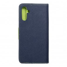 Husă Samsung Galaxy A13 5G / A04s Fancy Book Tip Carte cu Magnet și 2 Sloturi Card + Buzunar - Albastru
