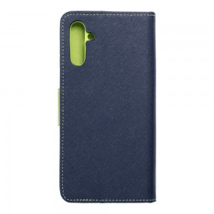 Husă Samsung Galaxy A13 5G / A04s Fancy Book Tip Carte cu Magnet și 2 Sloturi Card + Buzunar - Albastru