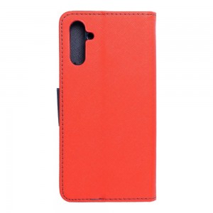 Husă Samsung Galaxy A13 5G / A04s Fancy Book Tip Carte cu Magnet și 2 Sloturi Card + Buzunar - Roșu